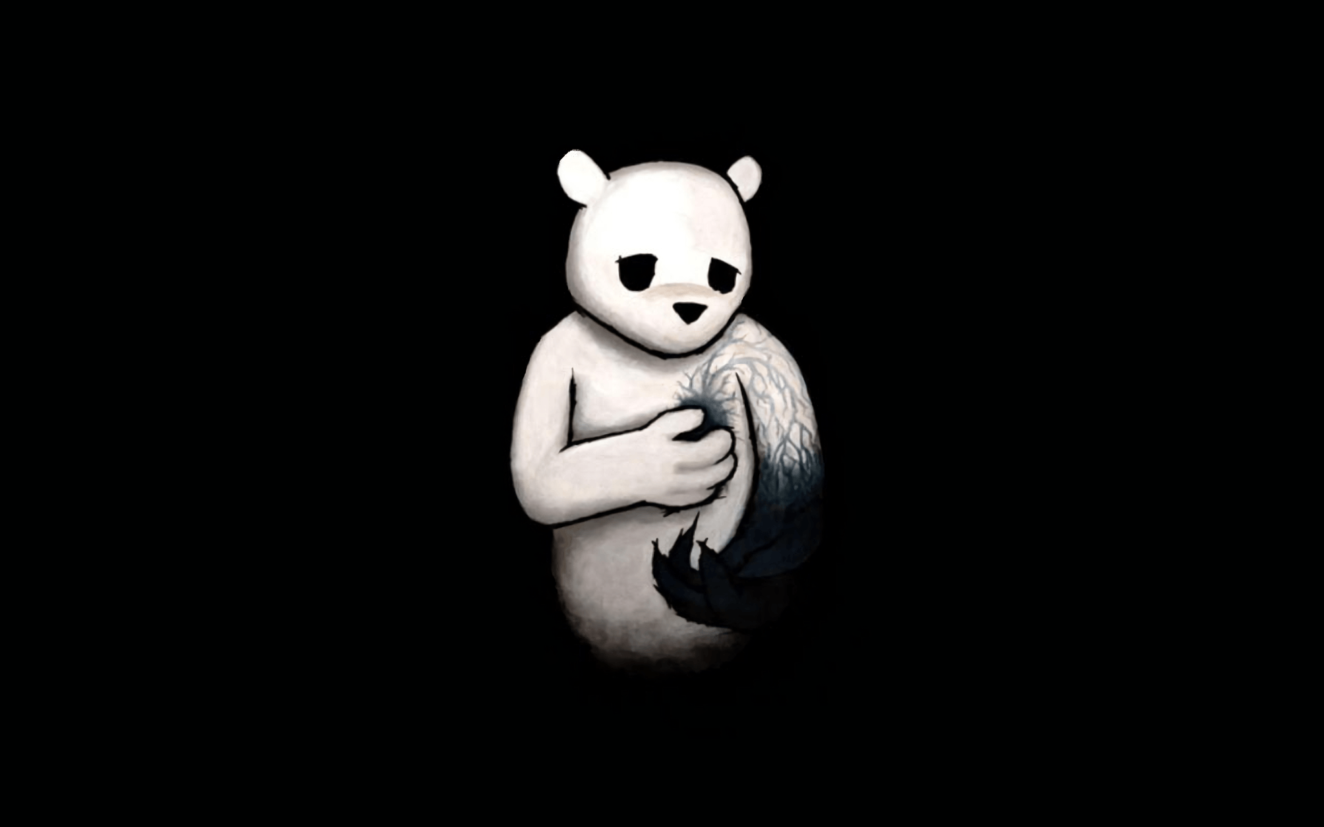 Dark Panda Wallpapers K Hd Dark Panda Backgrounds On Wallpaperbat