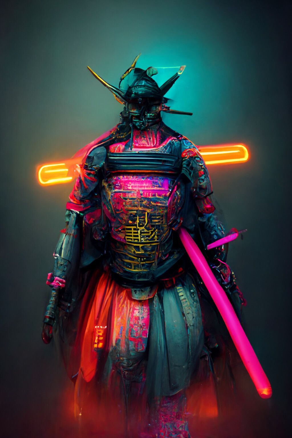 Samurai Neon Wallpapers 4k HD Samurai Neon Backgrounds On WallpaperBat