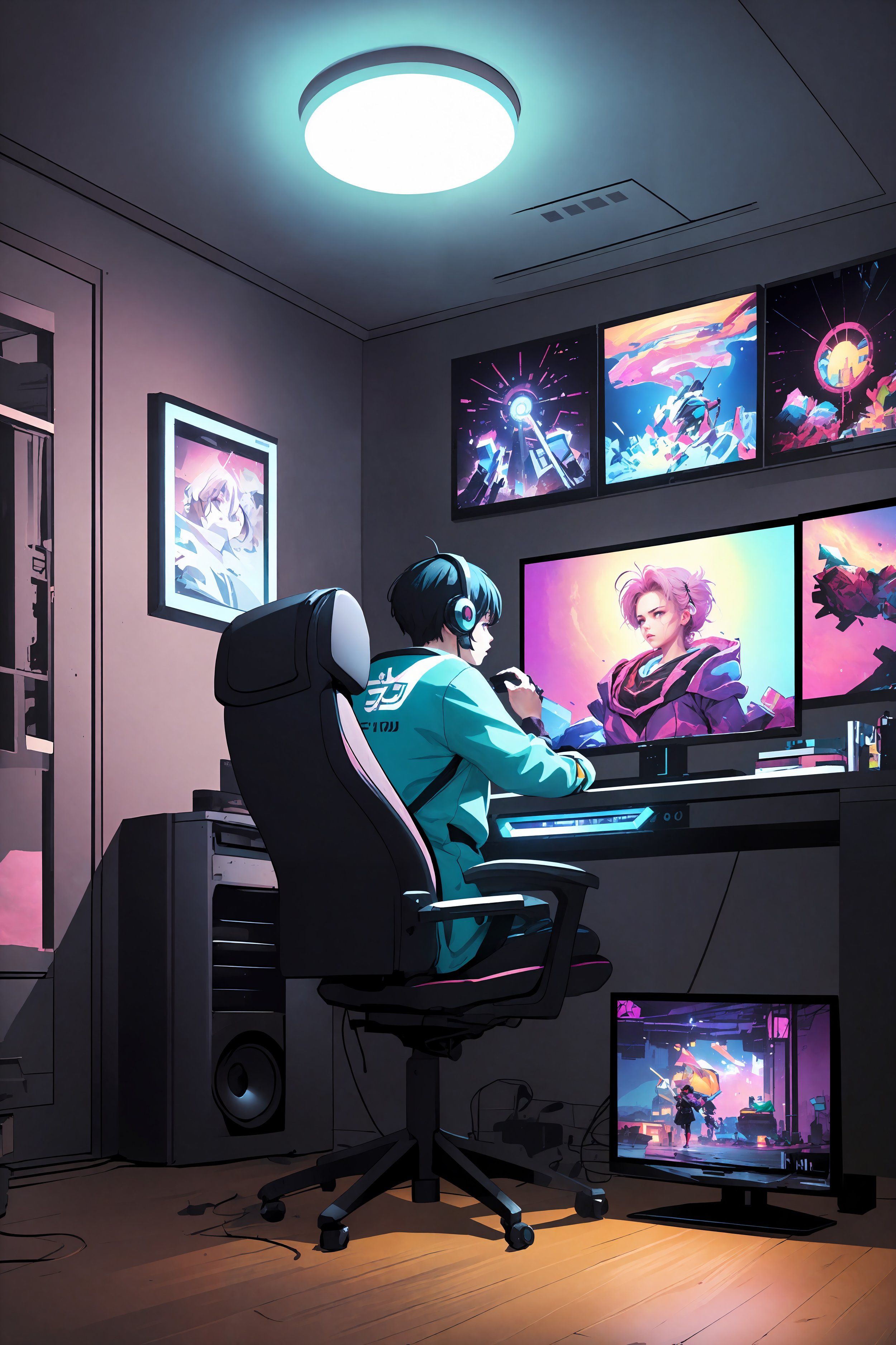 Anime Gaming Room Wallpapers 4k HD Anime Gaming Room Backgrounds On