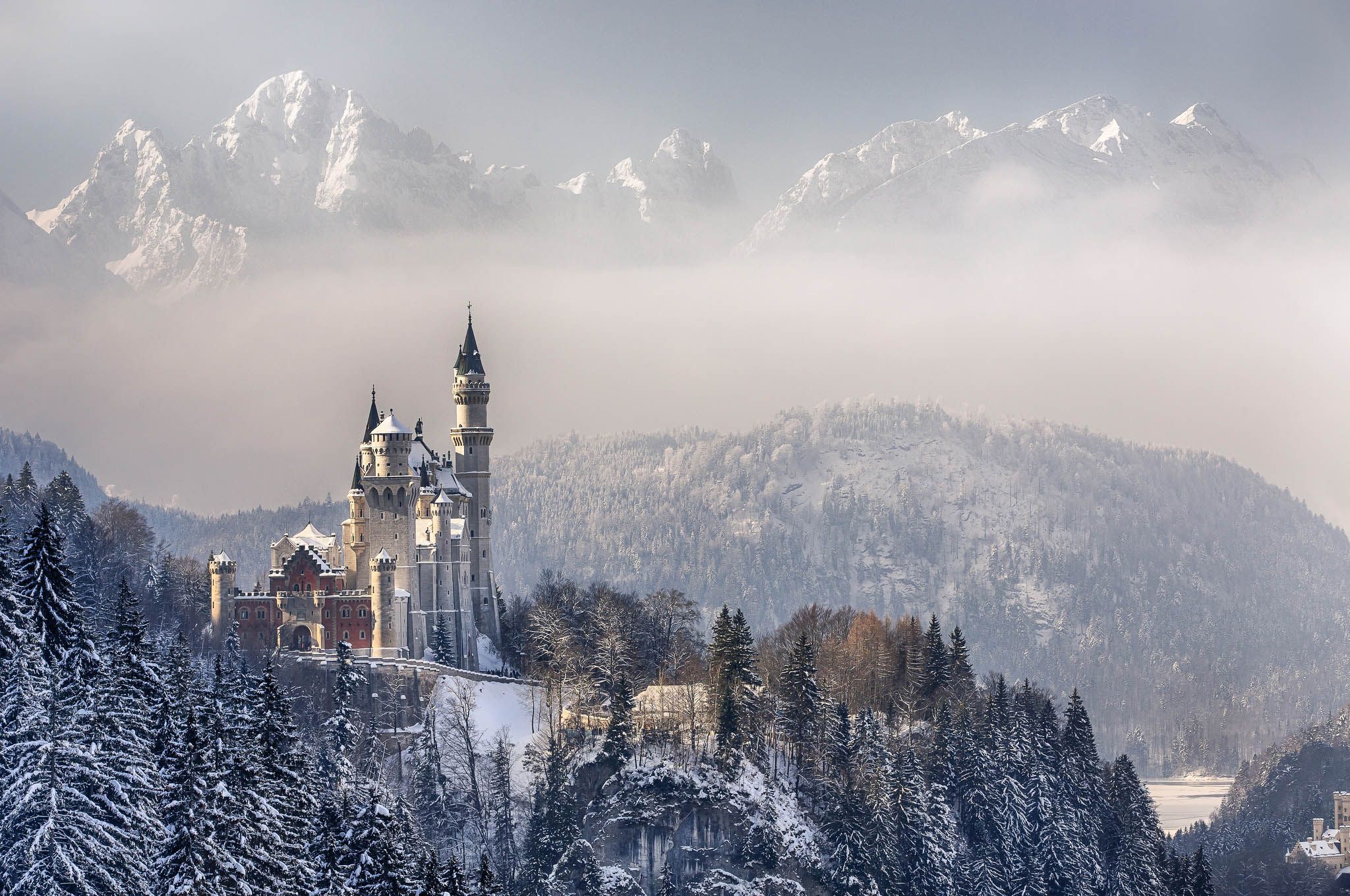 Snowy Castle Wallpapers K Hd Snowy Castle Backgrounds On Wallpaperbat