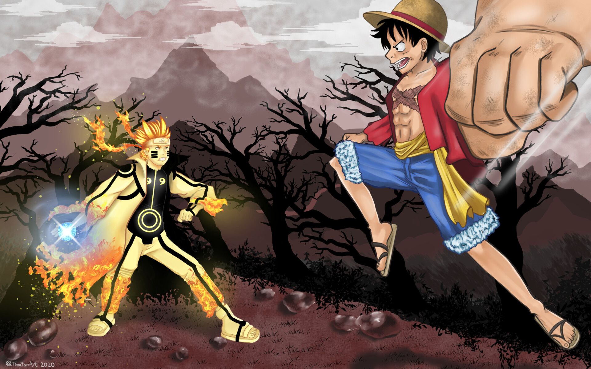 Luffy And Naruto Wallpapers K Hd Luffy And Naruto Backgrounds On