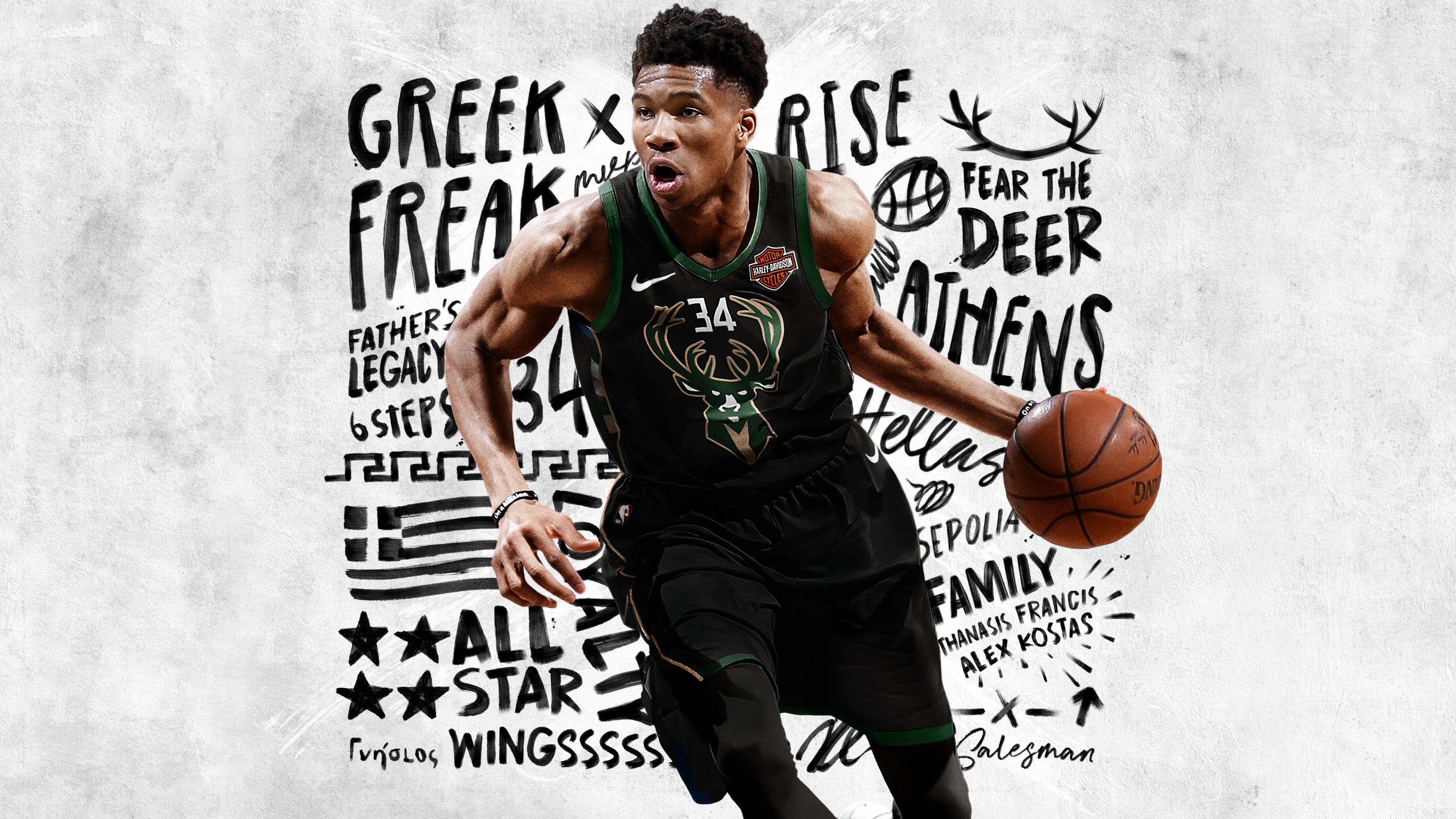 Giannis Antetokounmpo Wallpapers K Hd Giannis Antetokounmpo