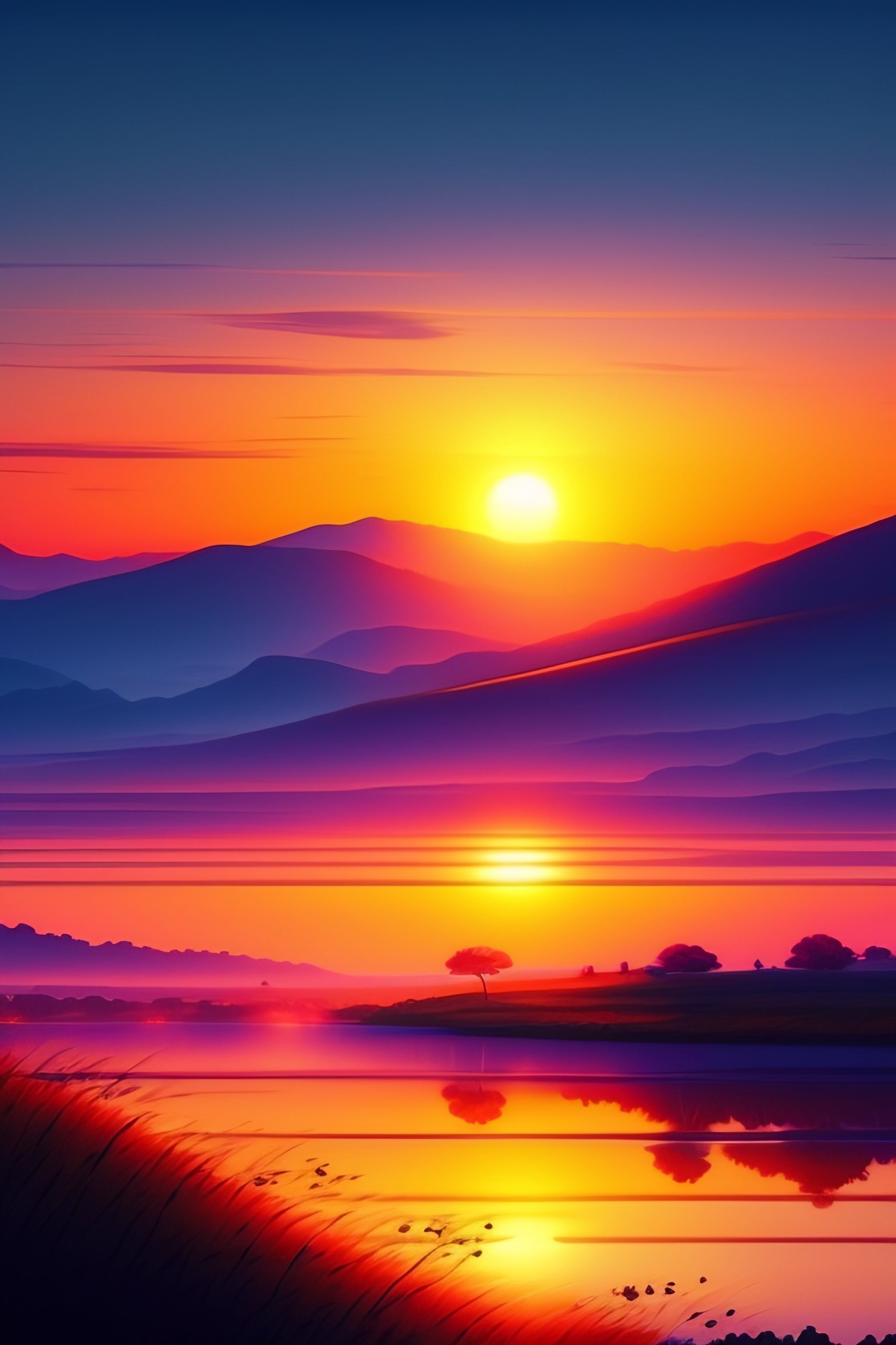 Anime Sunset Wallpapers K Hd Anime Sunset Backgrounds On Wallpaperbat