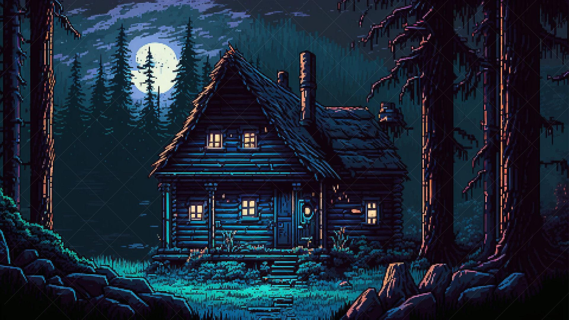 Cartoon Forest House Wallpapers K Hd Cartoon Forest House