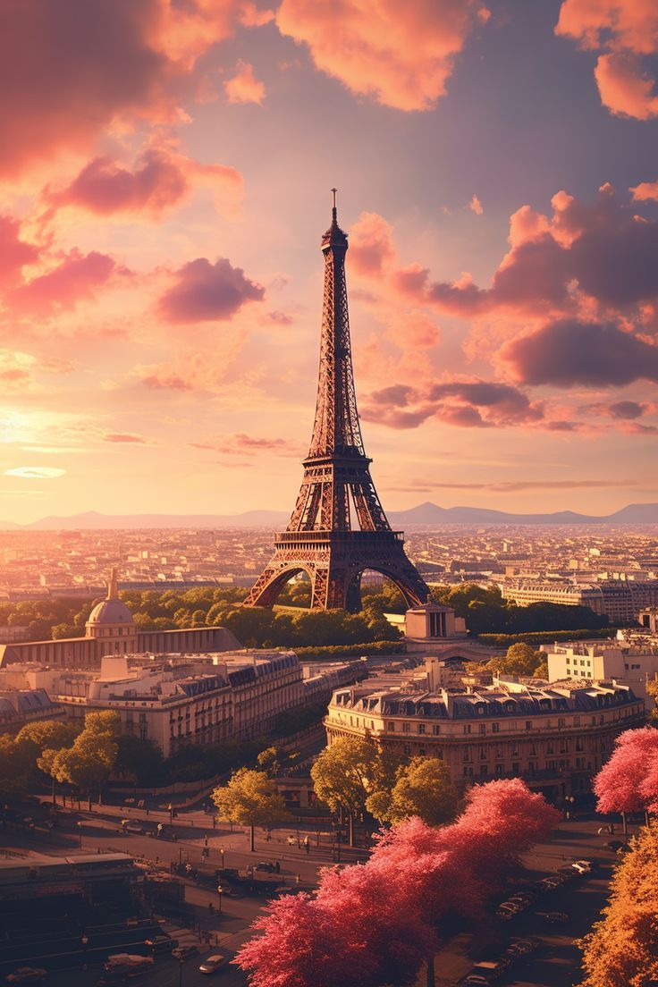 Paris Sunset Wallpapers 4k HD Paris Sunset Backgrounds On WallpaperBat