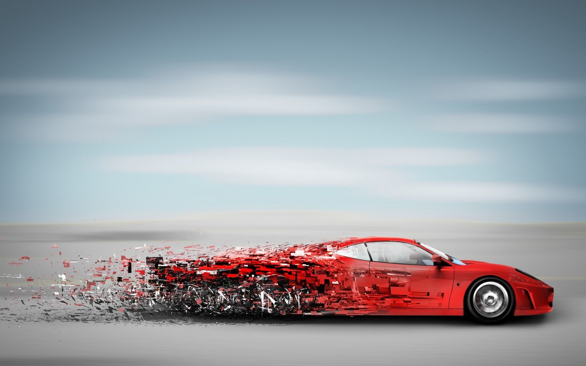 1920x1200 Disintegrating Car - HD Wallpaper Wallpaper