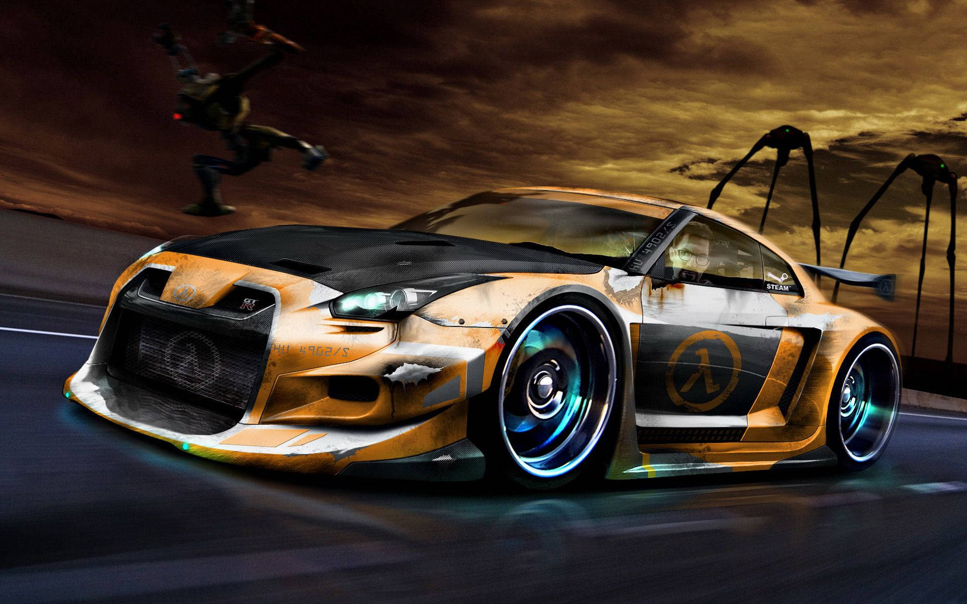 1920x1200 Auto Racing Digital Art Wallpaper ... Wallpaper