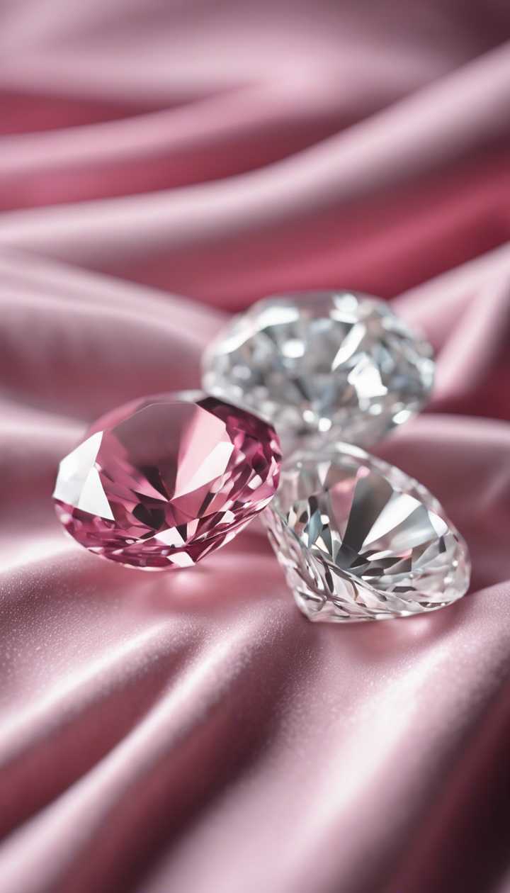 720x1260 Two diamonds, one white and one pink ... Wallpaper