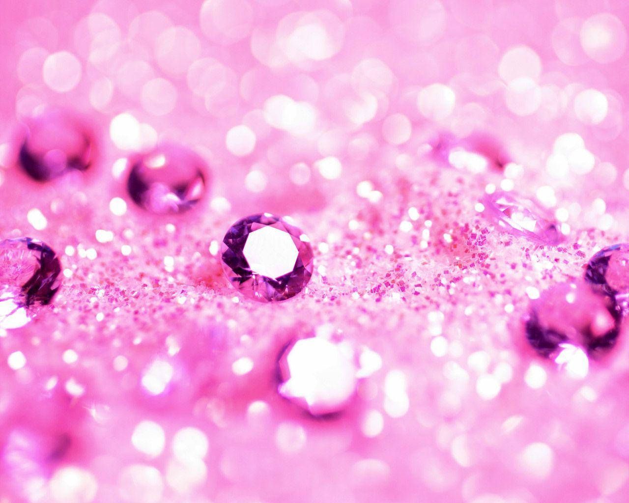 1280x1024 Pretty Pink Glitter With Pink Diamonds ... Wallpaper