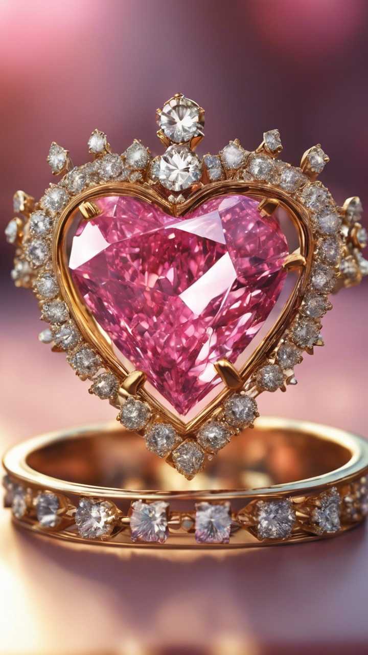 720x1280 giant pink diamond beautifully embedded ... Wallpaper