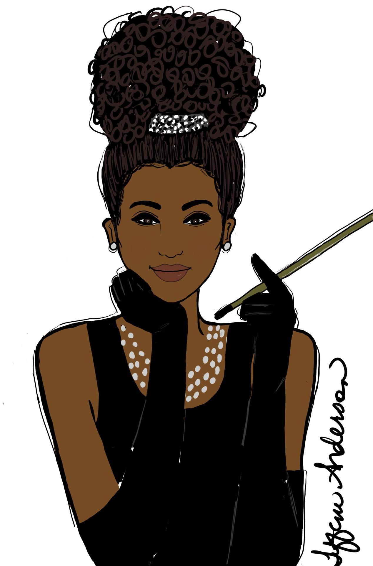 Afro black wallpaper girl 