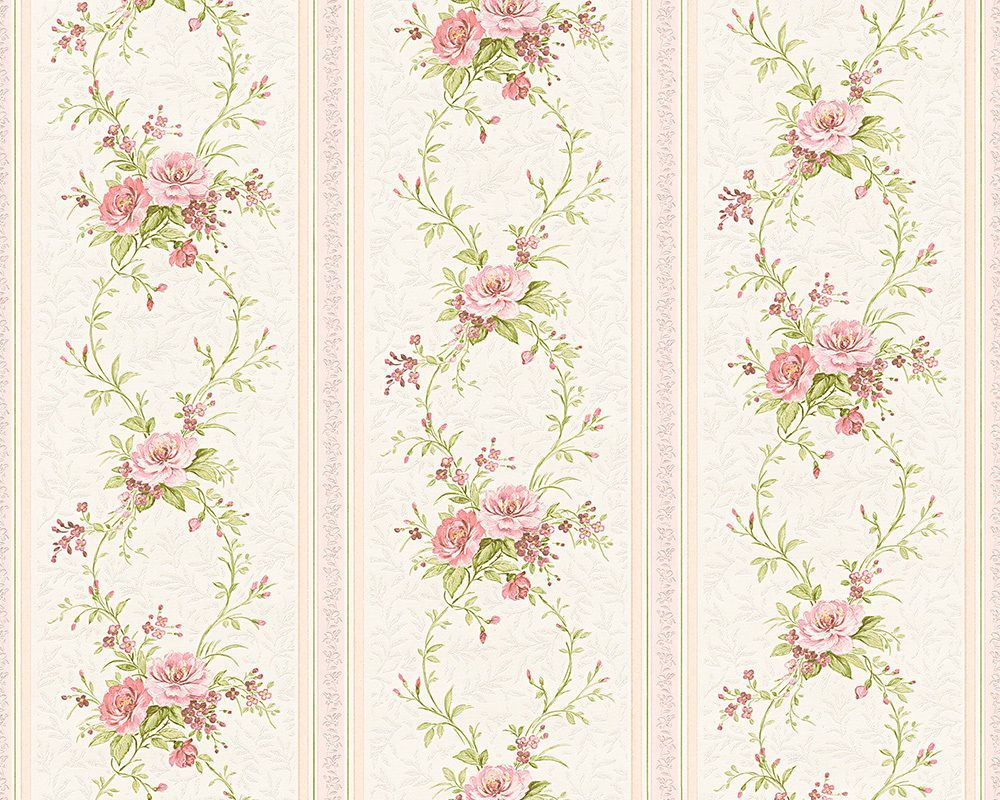 Shabby Chic Wallpapers 4k HD Shabby Chic Backgrounds On WallpaperBat   112334 Vintage Shabby Chic Floral Stripe   White Pink In Home 