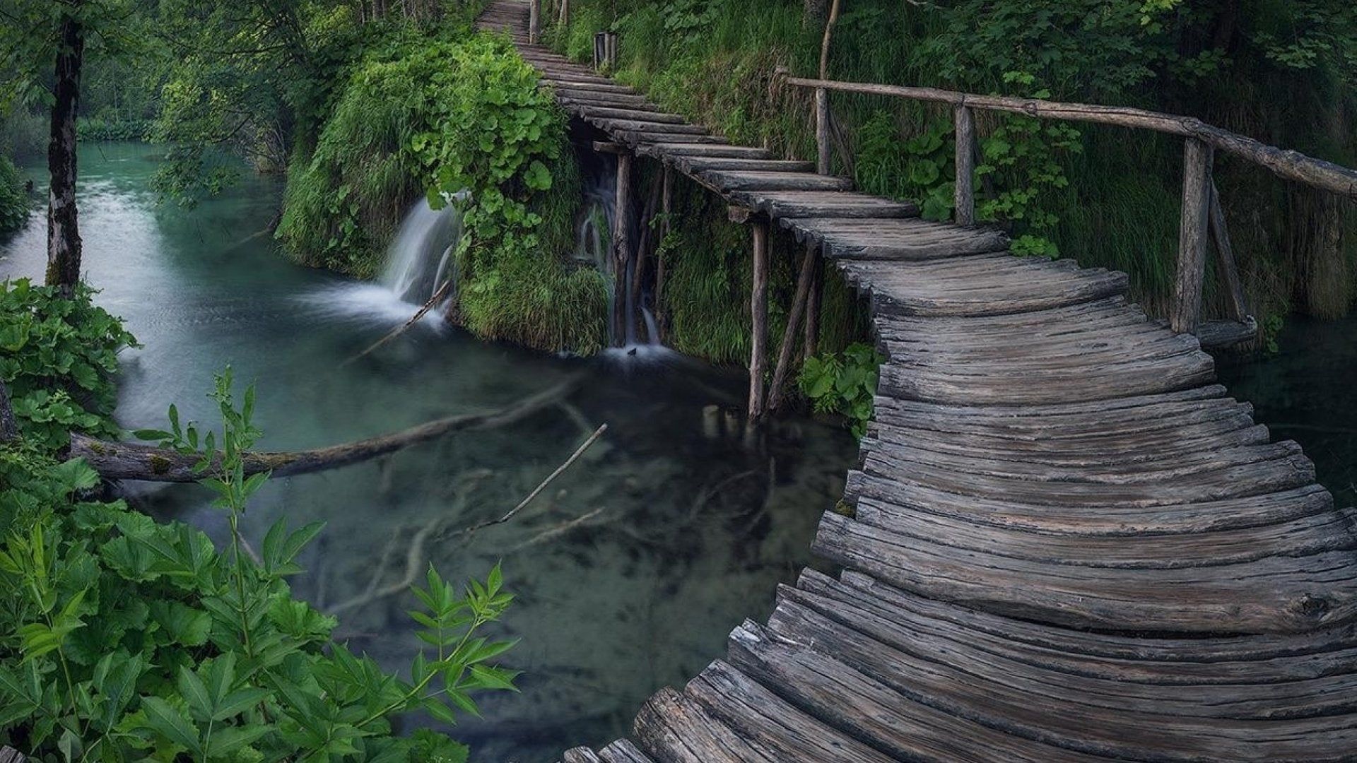 1920x1080 Lovely Forest Bridge & River wallpaper[1920x1080] : wallpaper Wallpaper