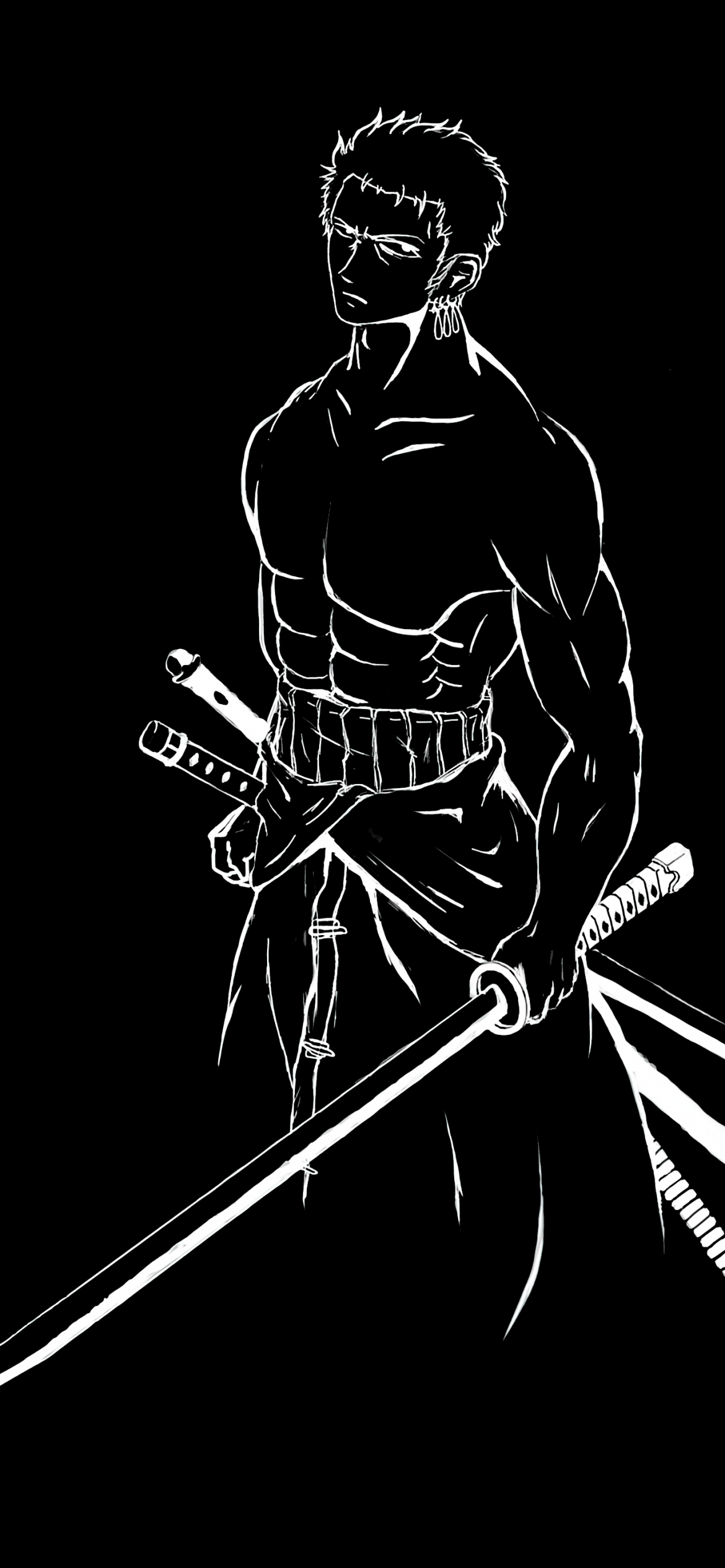 1170x2532 Roronoa Zoro Wallpaper 4K, AMOLED, One Piece, Pirate Hunter Wallpaper