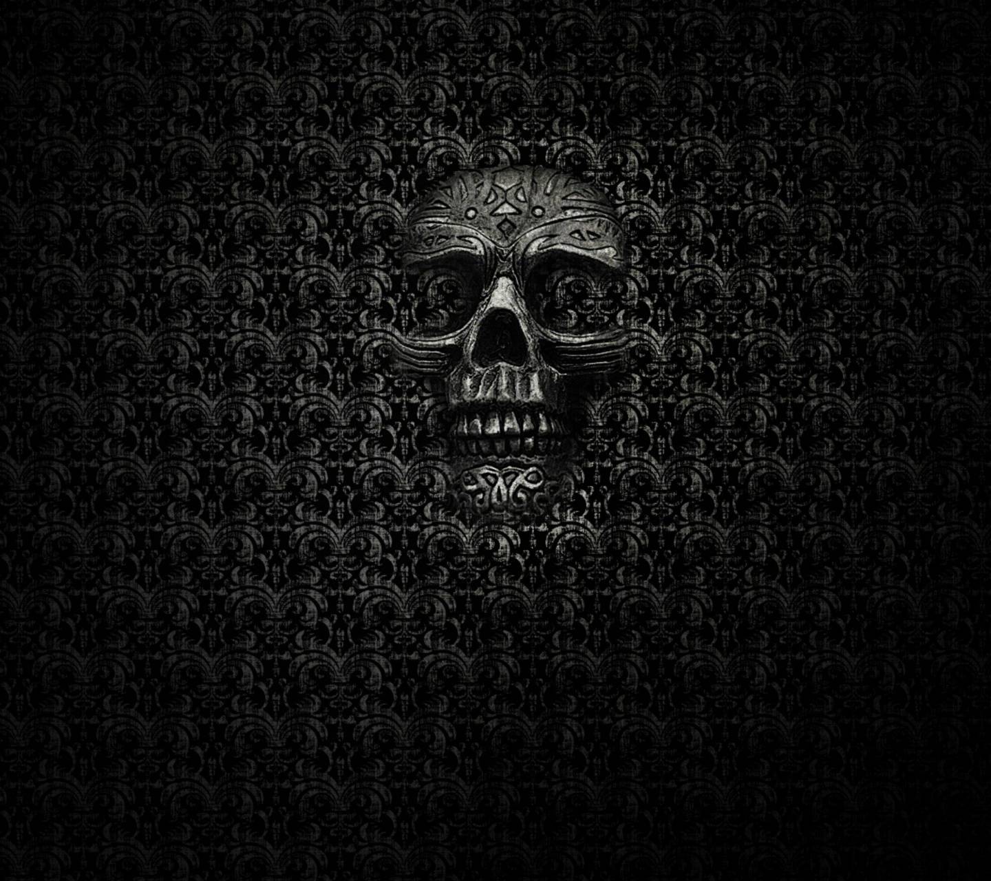 Постер а2 Black Skull череп