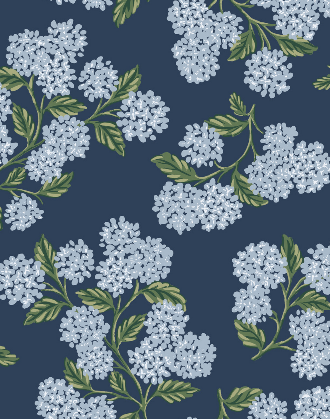 1080x1370 Hydrangea, Navy RI5142 – The Pattern ... Wallpaper