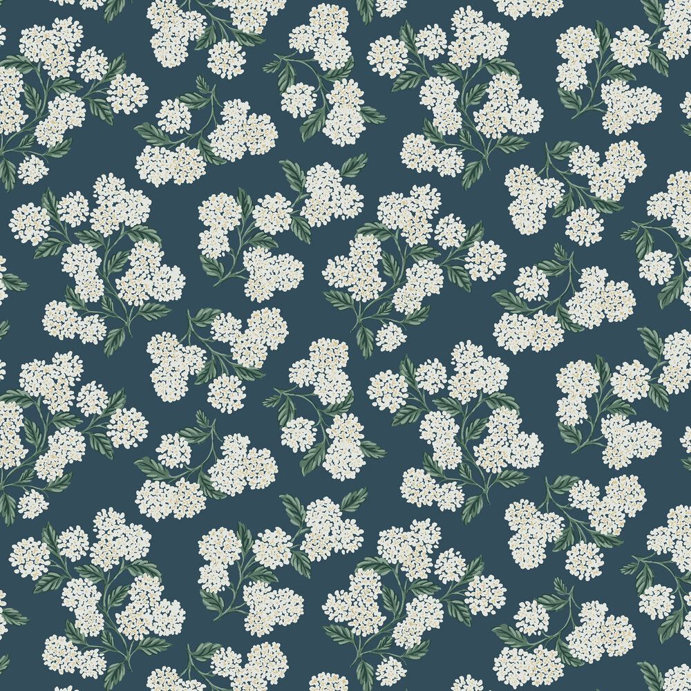 1000x1000 Rifle Paper Co. Second Edition Hydrangea Wallpaper - Blue Wallpaper