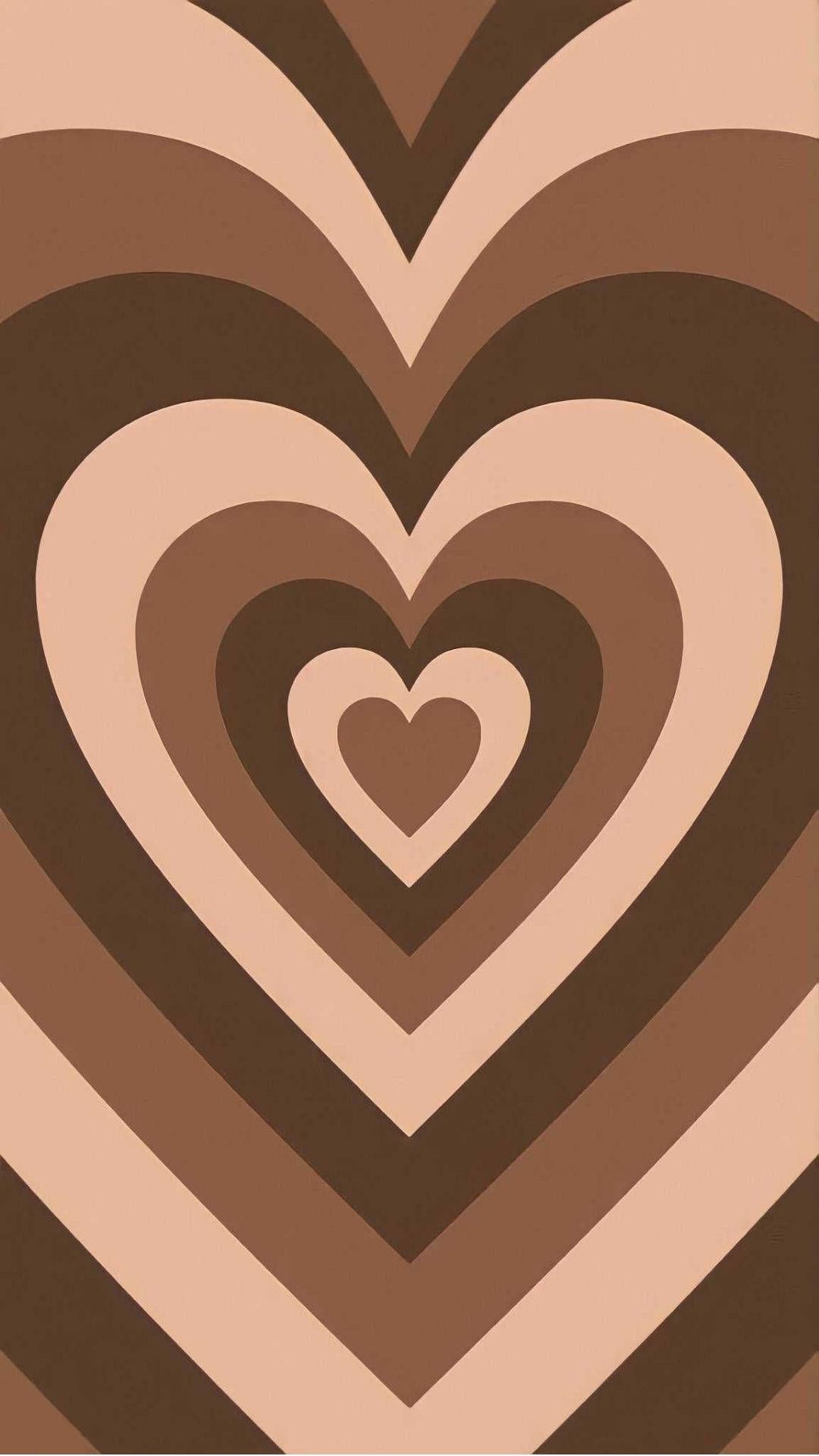 Brown aesthetic heart background image – The Aesthetic Shop