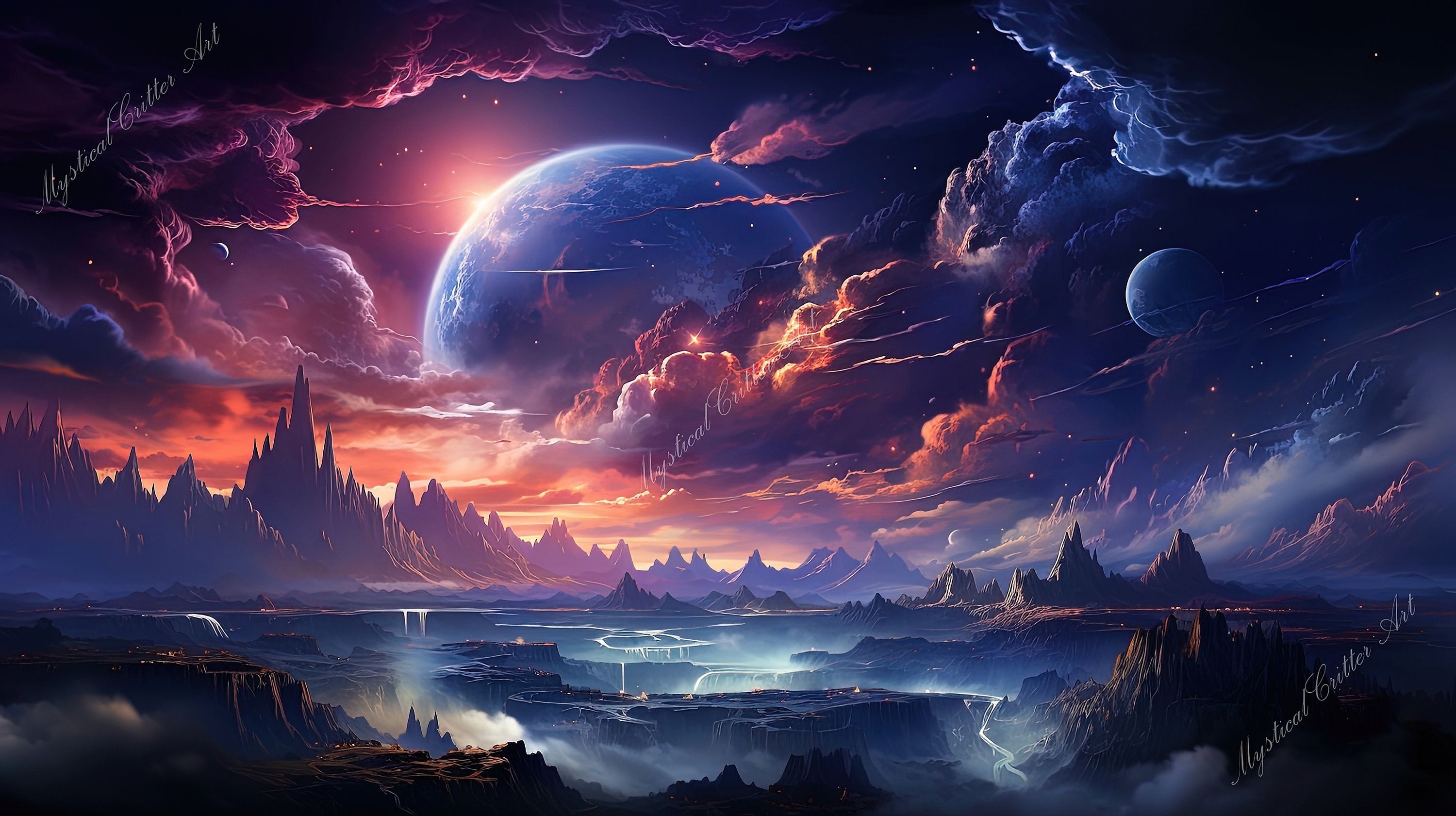 3000x1681 Magical Backgrounds Vol. 9 Landscape ... Wallpaper