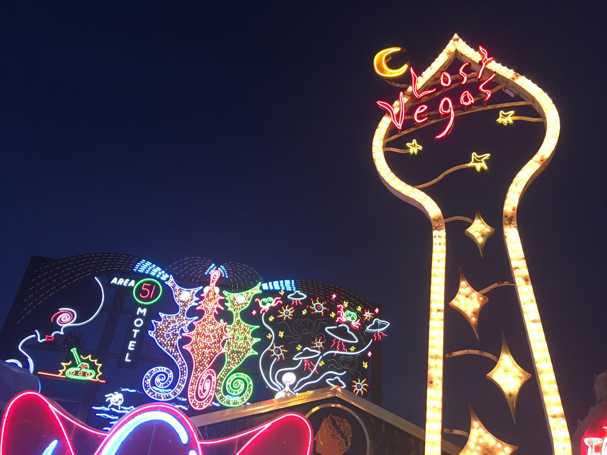 2048x1536 Neon signs from Tim Burton's Lost Vegas exhibit at the Neon Museum ... Wallpaper