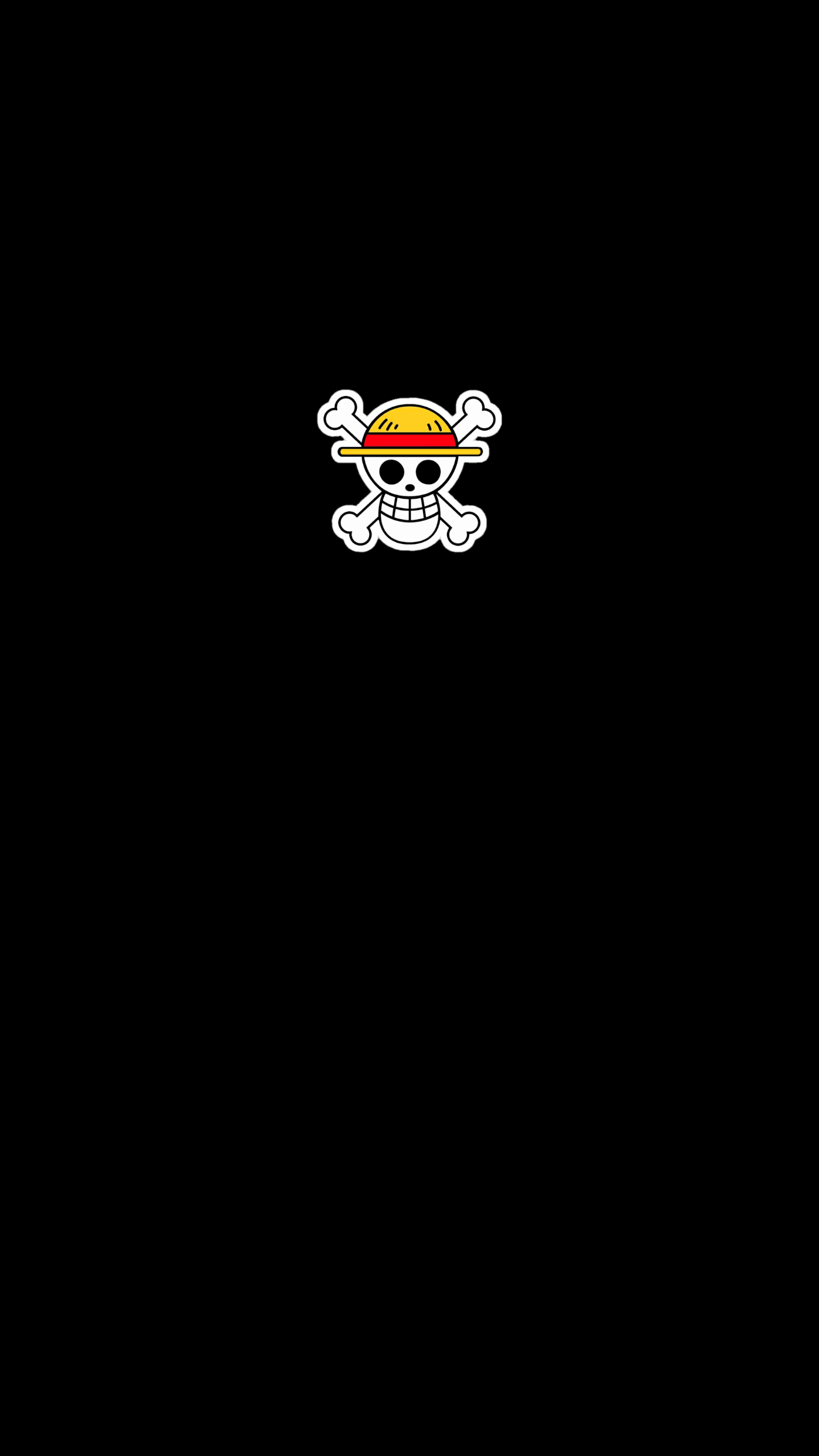 1440x2560 Simple AMOLED Strawhat Jolly Roger wallpaper : r/OnePiece Wallpaper