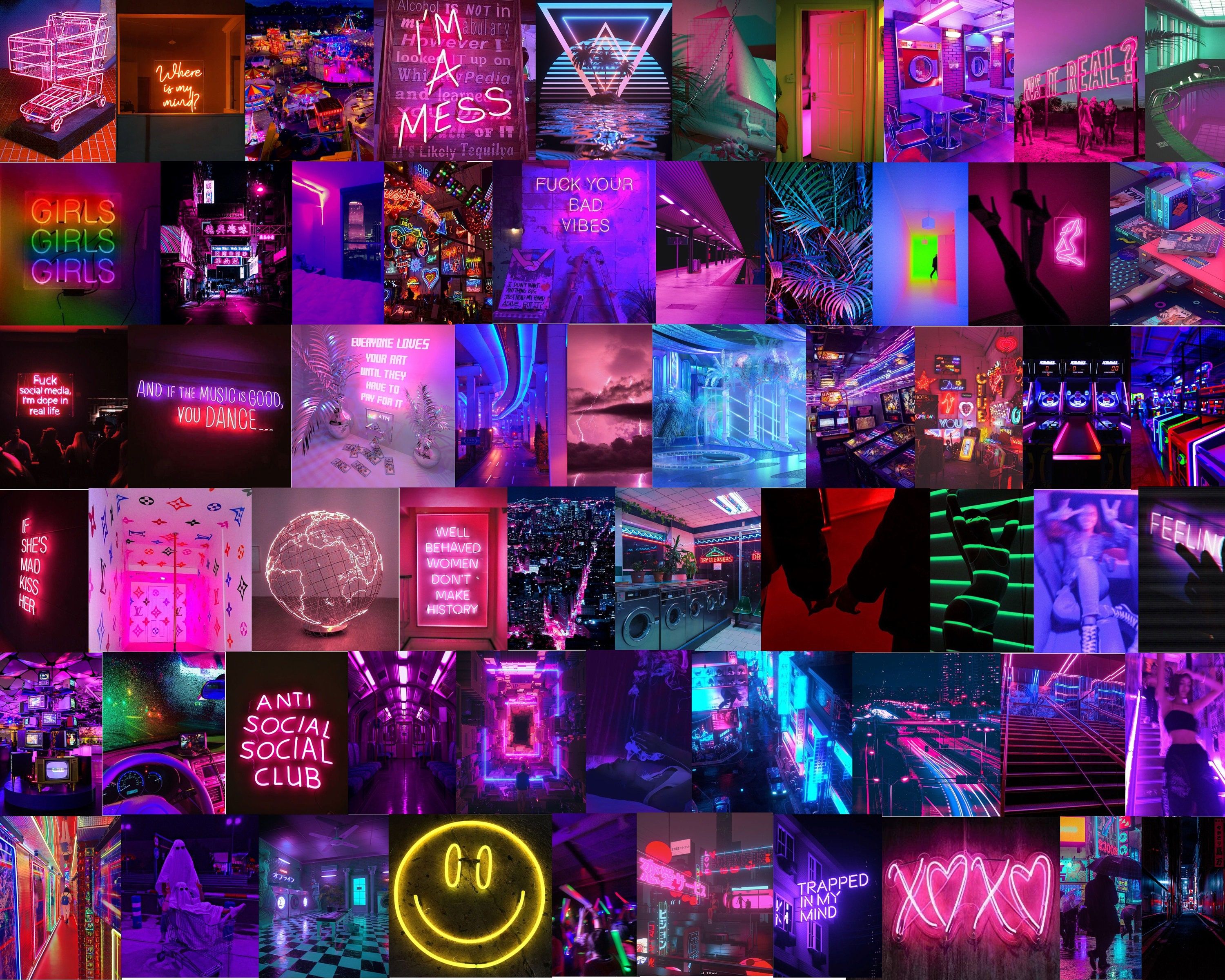 Neon Collage Wallpapers - 4k, HD Neon Collage Backgrounds on WallpaperBat