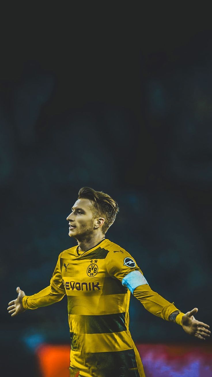 Download wallpapers Marco Reus, 4k, art, Borussia Dortmund, German football  player, splashes of paint, grung…