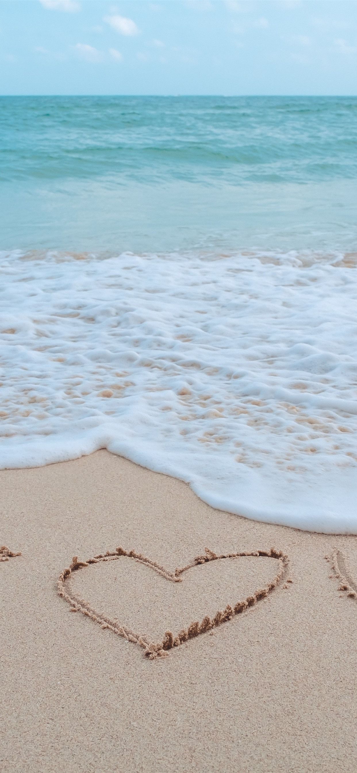 1242x2688 Sea, Foam, Beach, I Love You 1242x2688 IPhone 11 Pro XS Max on WallpaperBat