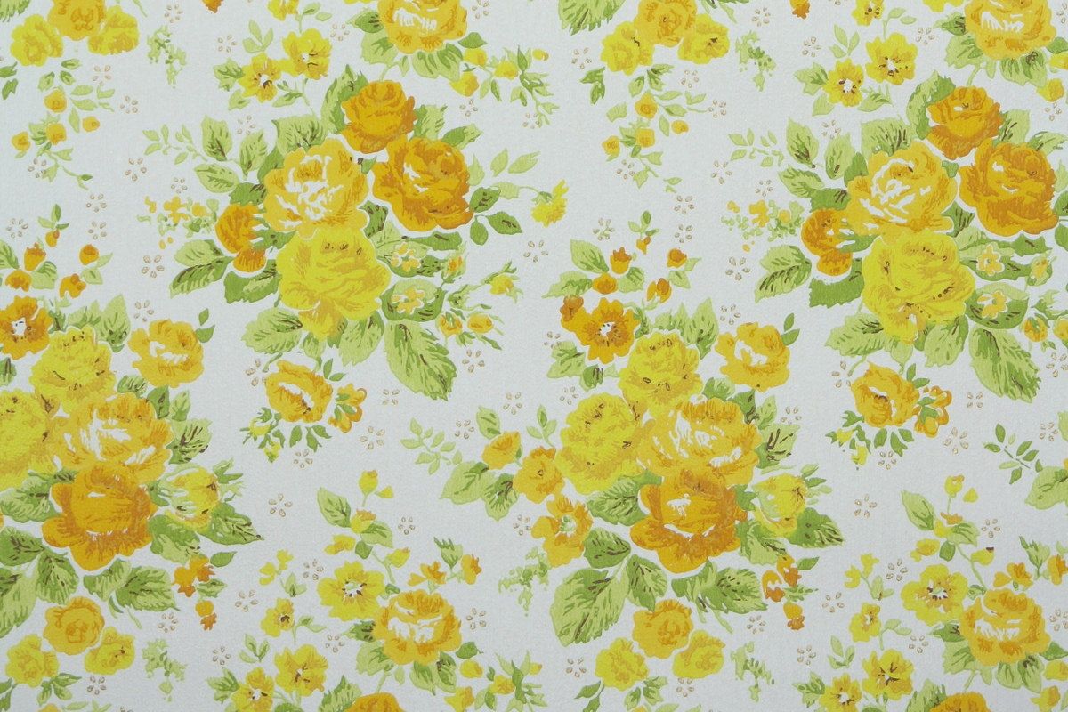 Vintage Yellow Floral Wallpapers - 4k, HD Vintage Yellow Floral