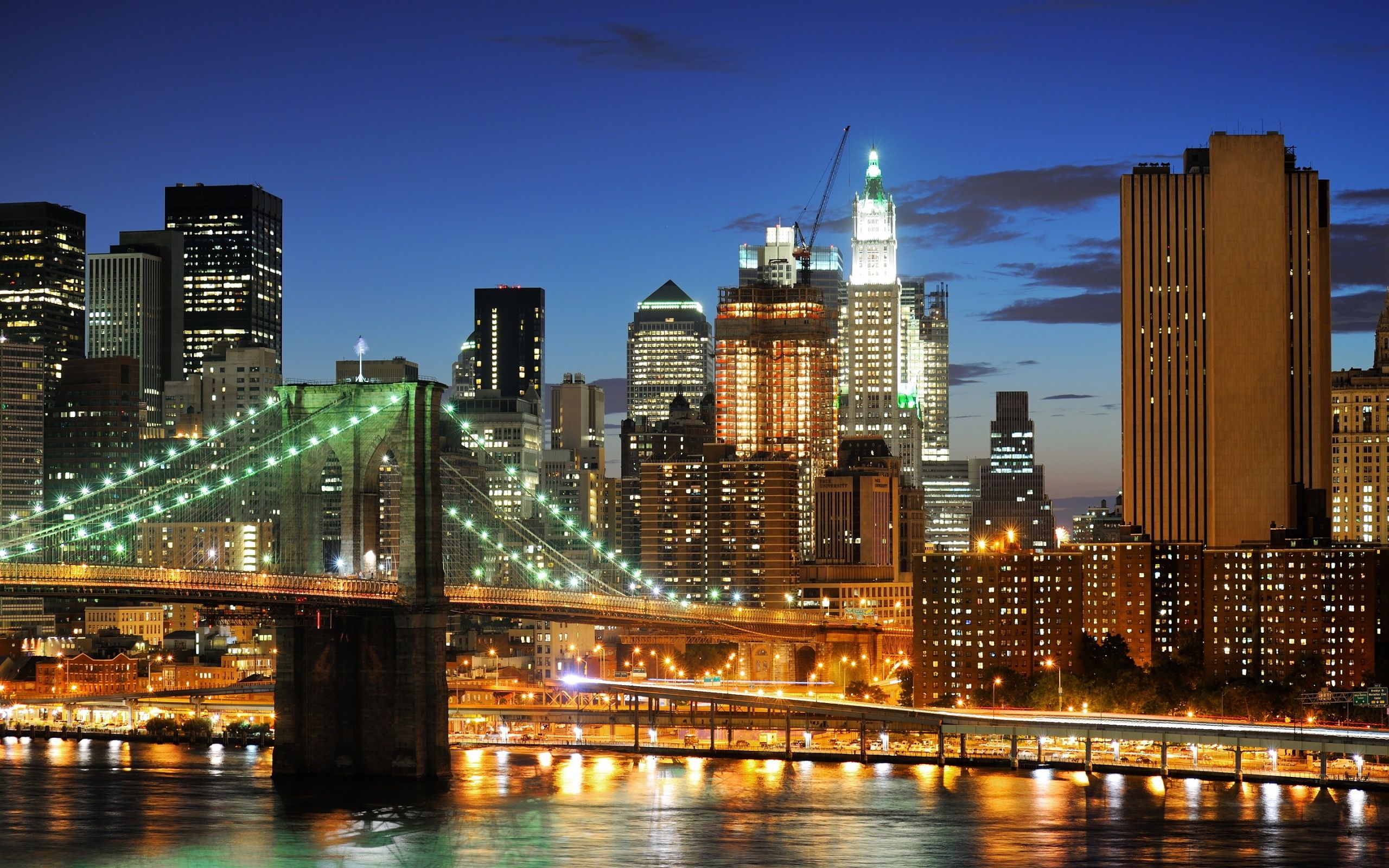 2560x1600 Beautiful New York City Manhattan Bridge HD Wallpaper on WallpaperBat