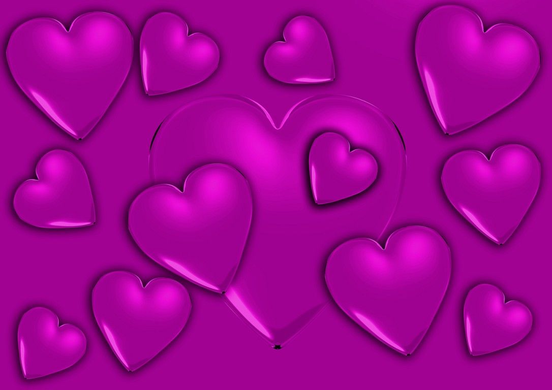 1086x768 Purple Hearts High Quality Image on WallpaperBat.