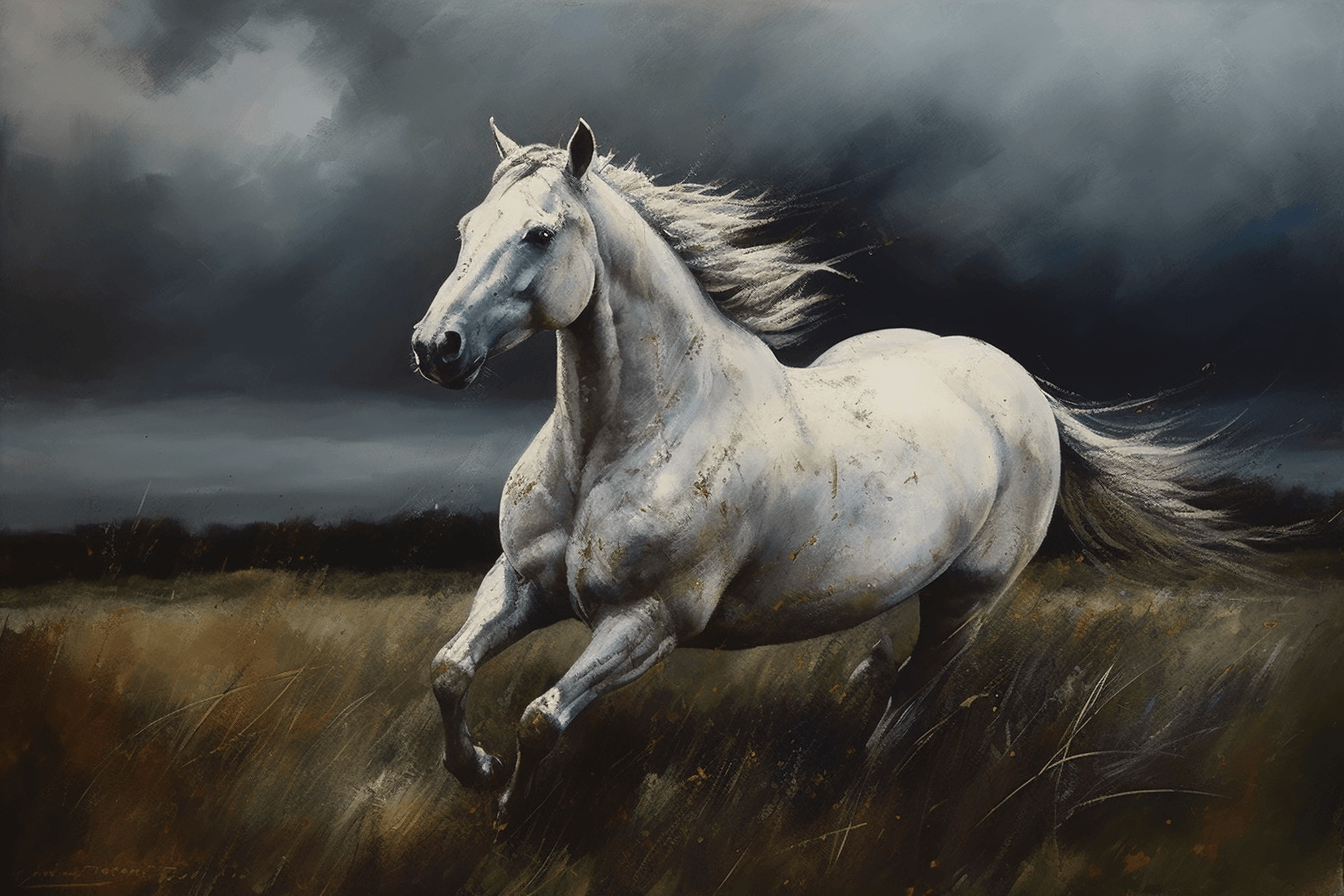 4k Wallpaper Of White Horse