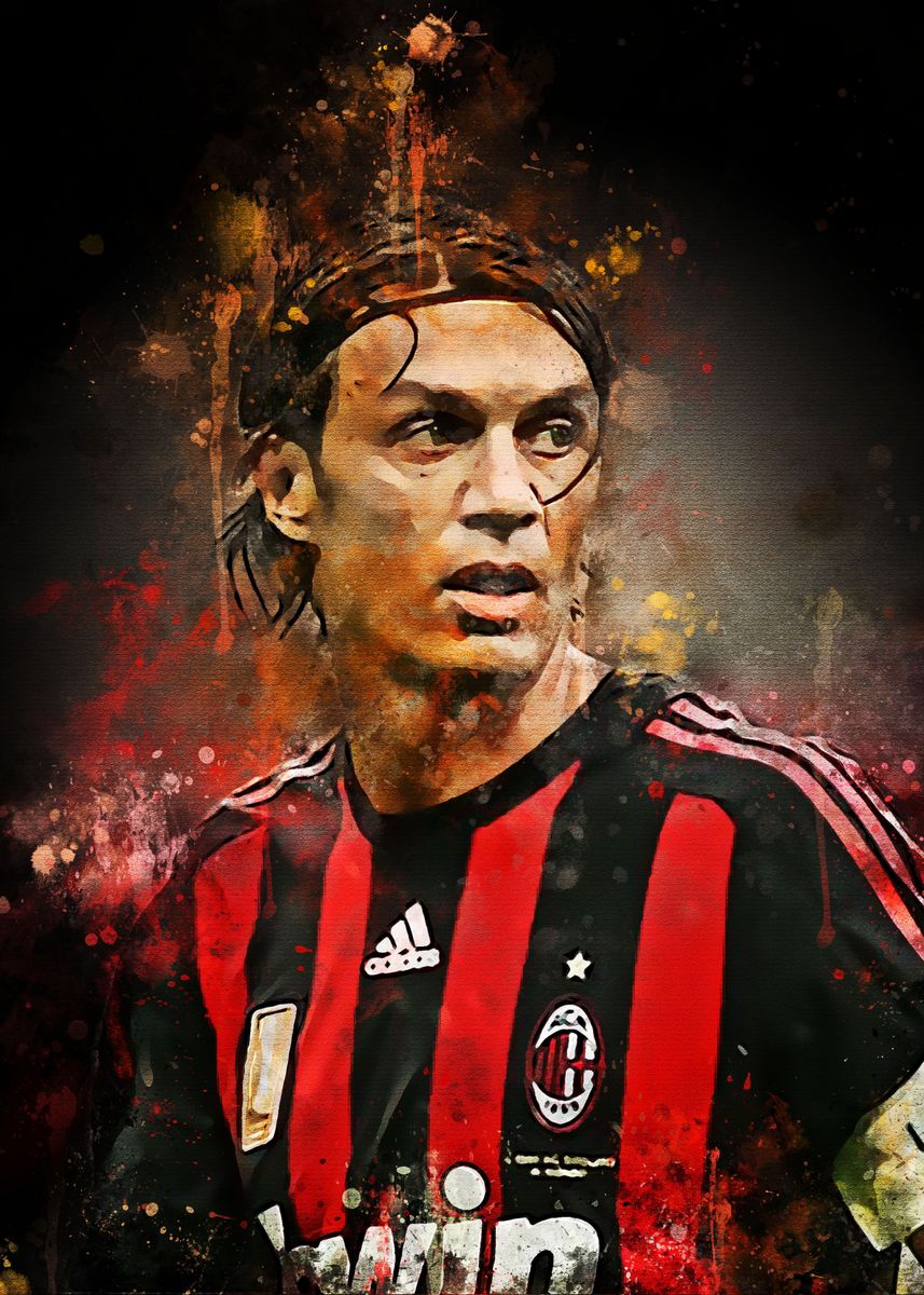 857x1200 Paolo Maldini 1' Poster by Muhammad Irsan | Displate Wallpaper