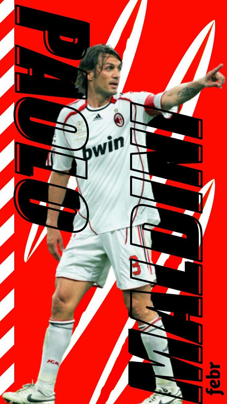 735x1308 PAOLO MALDINI - AC MILAN | Fotografía de fútbol, Pósteres vintage, Fútbol Wallpaper