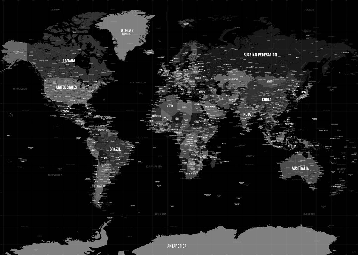 Black World Map Wallpapers - 4k, HD Black World Map Backgrounds on ...