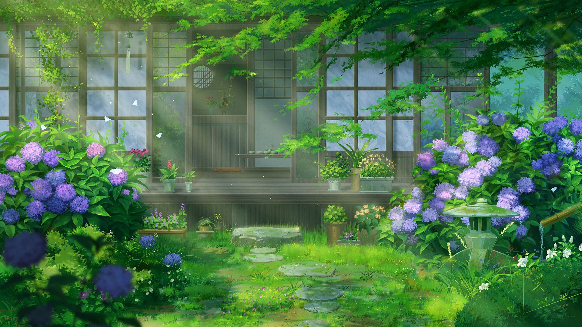 Anime Garden Wallpapers - 4k, HD Anime Garden Backgrounds on WallpaperBat