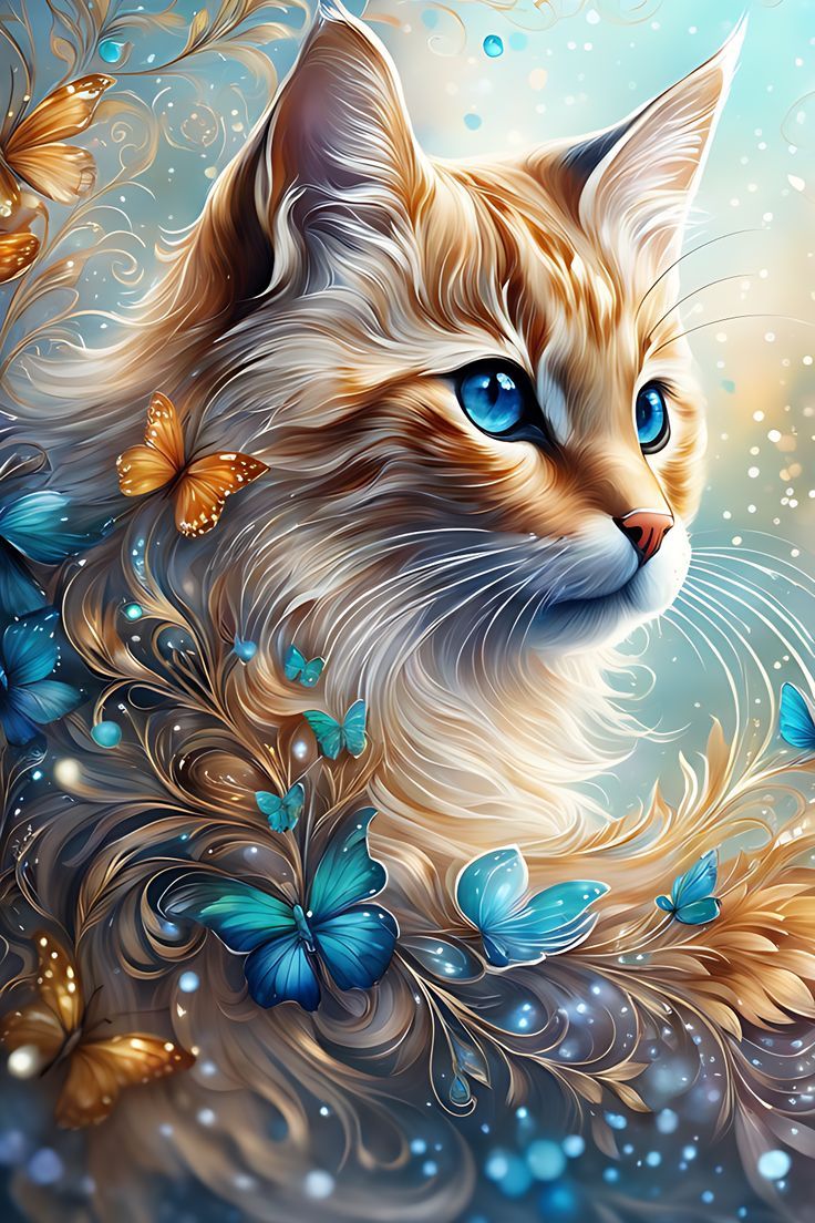 Cat Art Wallpapers - 4k, HD Cat Art Backgrounds on WallpaperBat