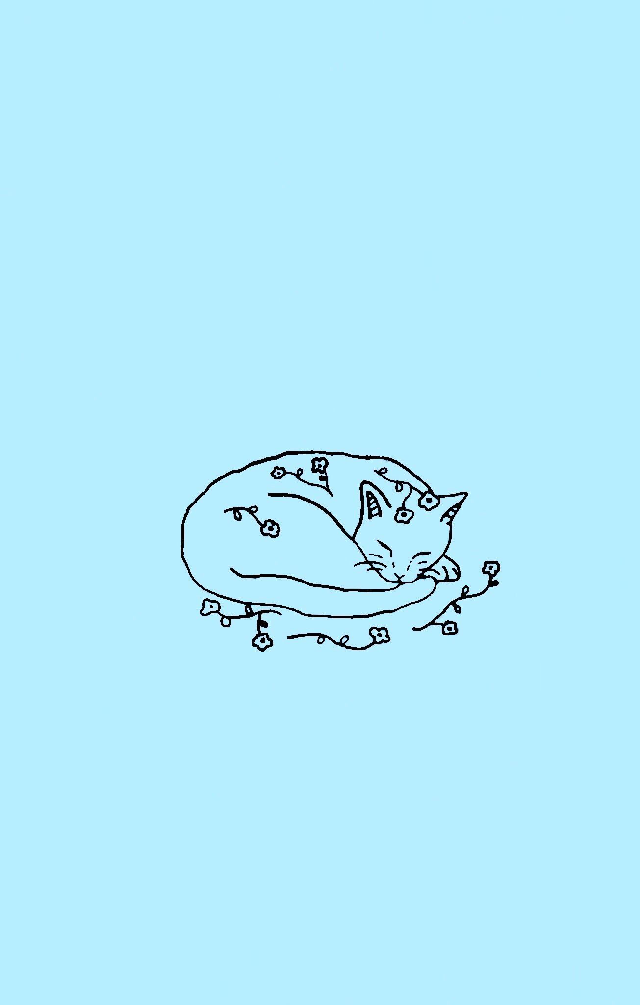 Кот рисунок минимализм