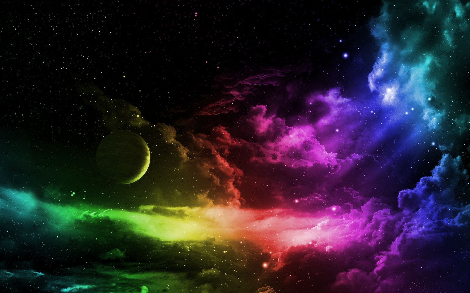 1920x1200 sky, Rainbow Dash, space, colors wallpaper.
