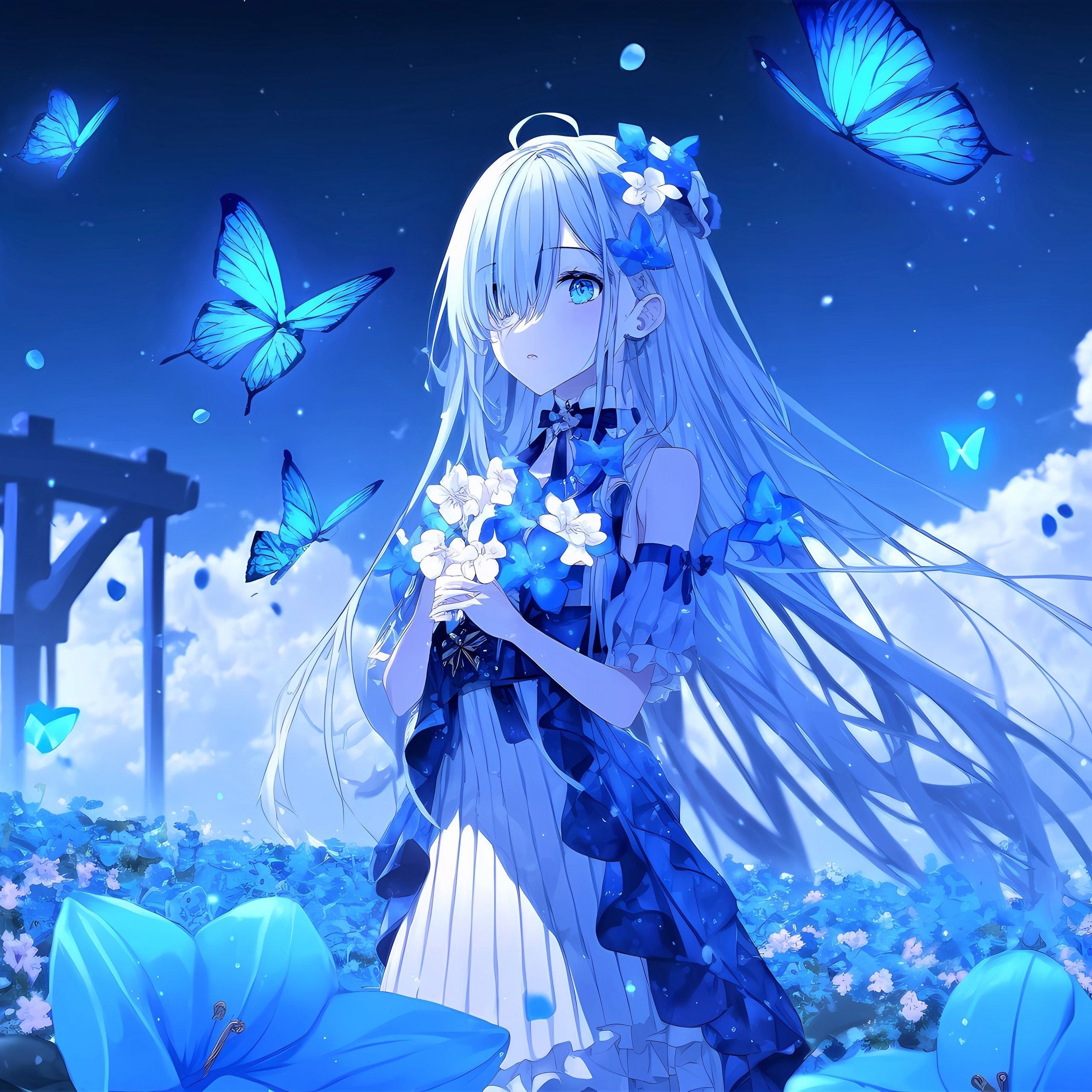 Anime Blue Wallpapers - 4k, HD Anime Blue Backgrounds on WallpaperBat