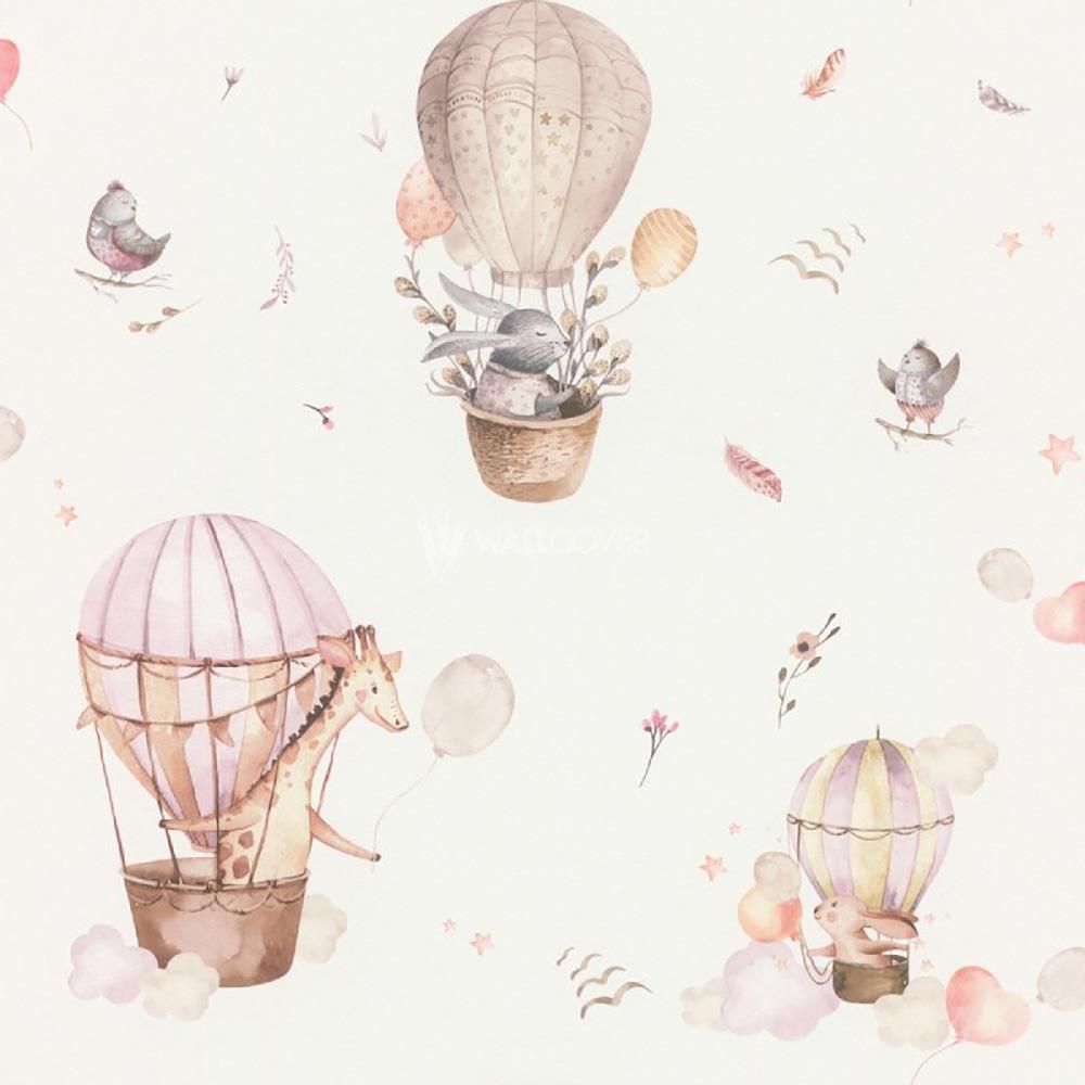 1000x1000 Rasch Kids Hot Air Balloon Cute Animal ... Wallpaper