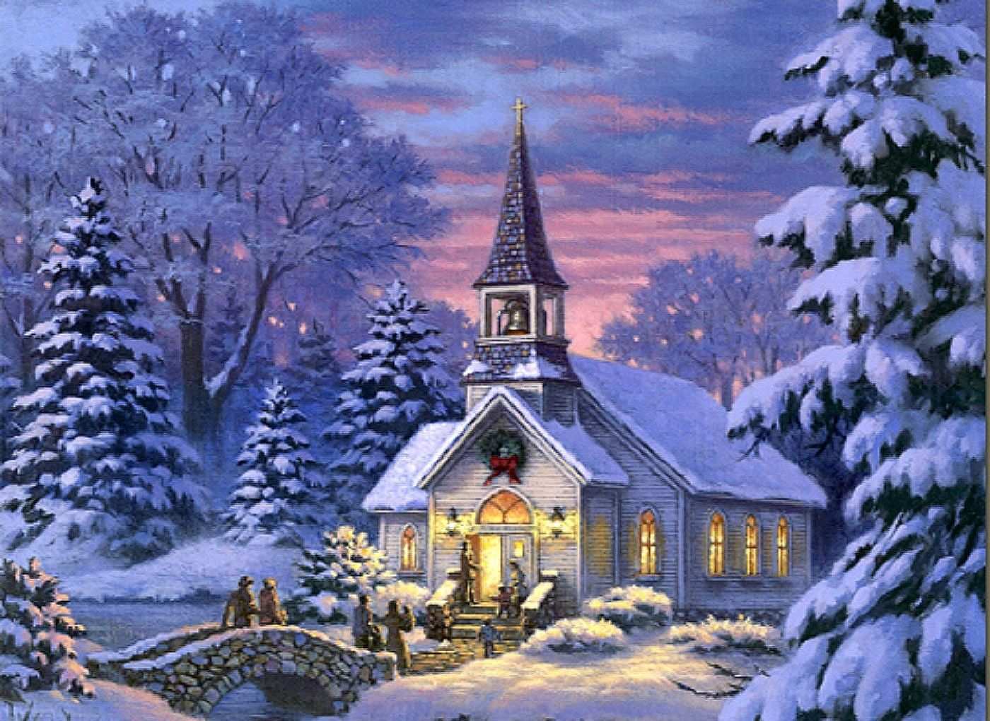 Christmas Churches Wallpapers - 4k, HD Christmas Churches Backgrounds