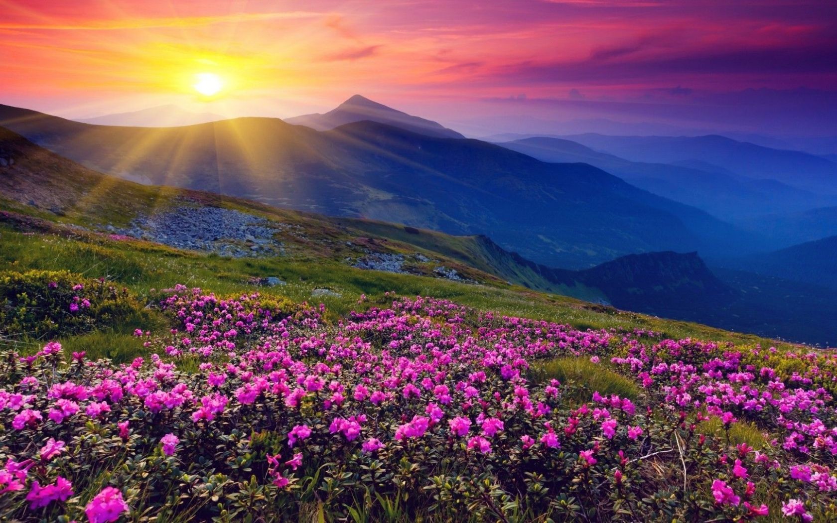 Mountain Sunset HD Desktop Wallpapers - 4k, HD Mountain Sunset Desktop ...