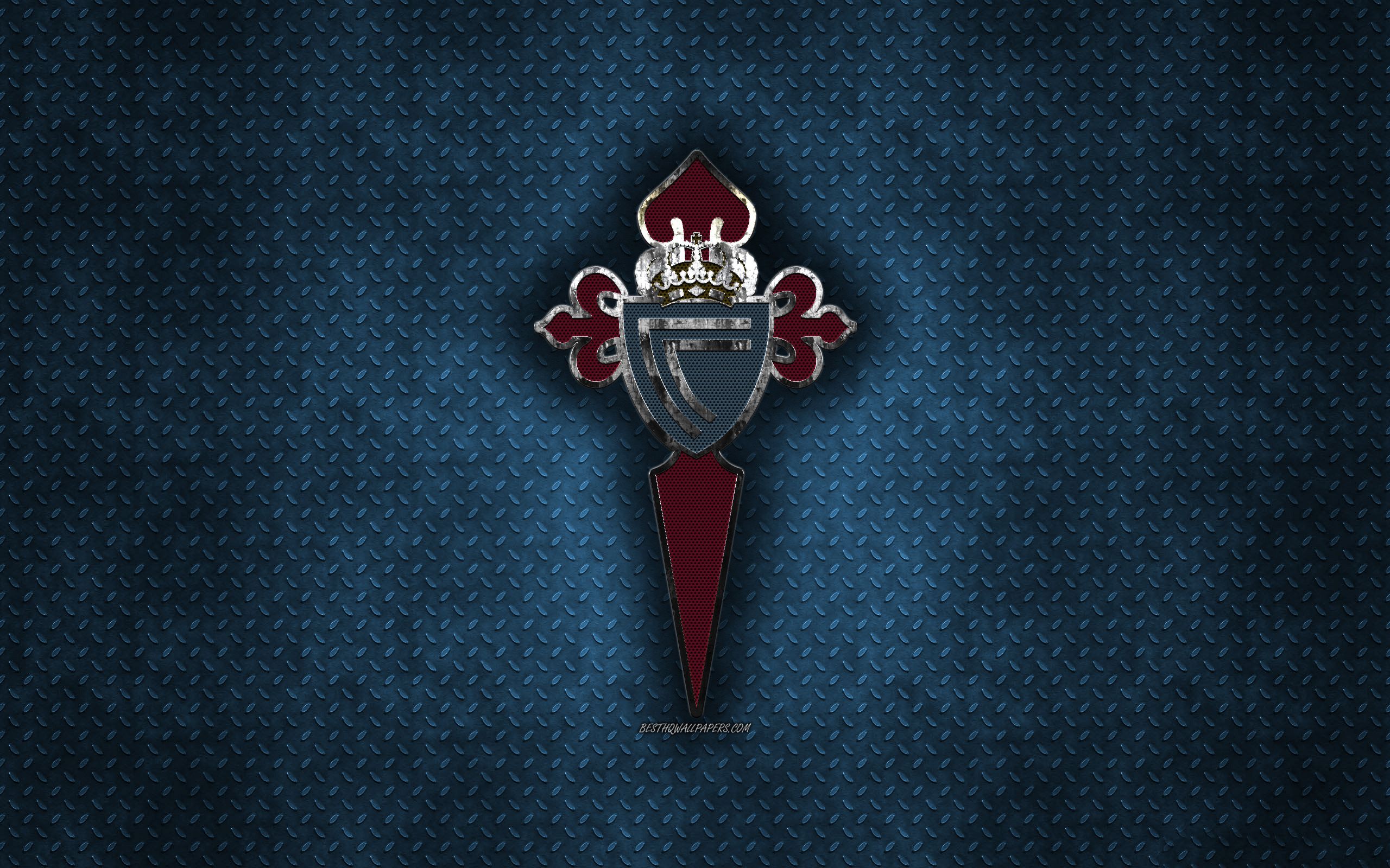 2560x1600 Download wallpapers RC Celta, Spanish football club, blue metal ... Wallpaper