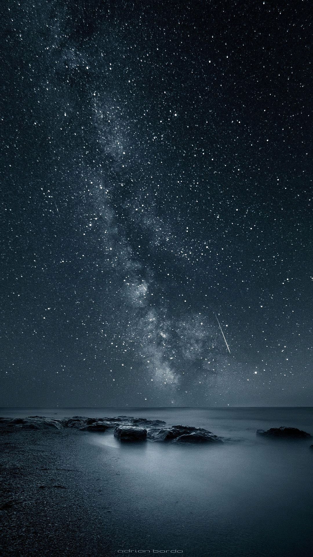 1080x1920 Starry night sea on WallpaperBat