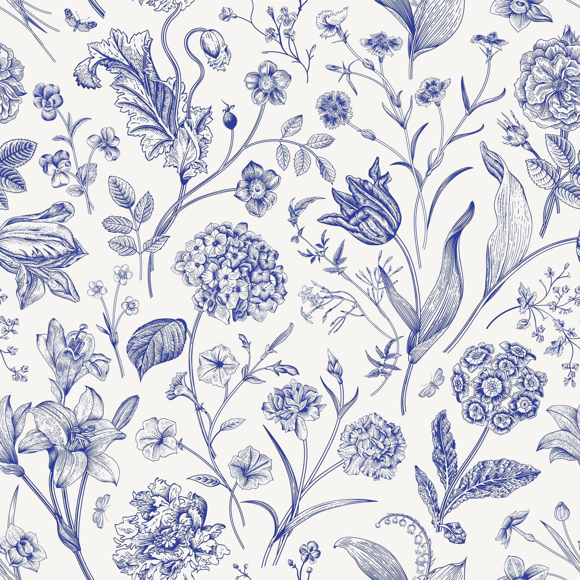 Blue And White Floral Wallpapers 4k HD Blue And White Floral Backgrounds On WallpaperBat