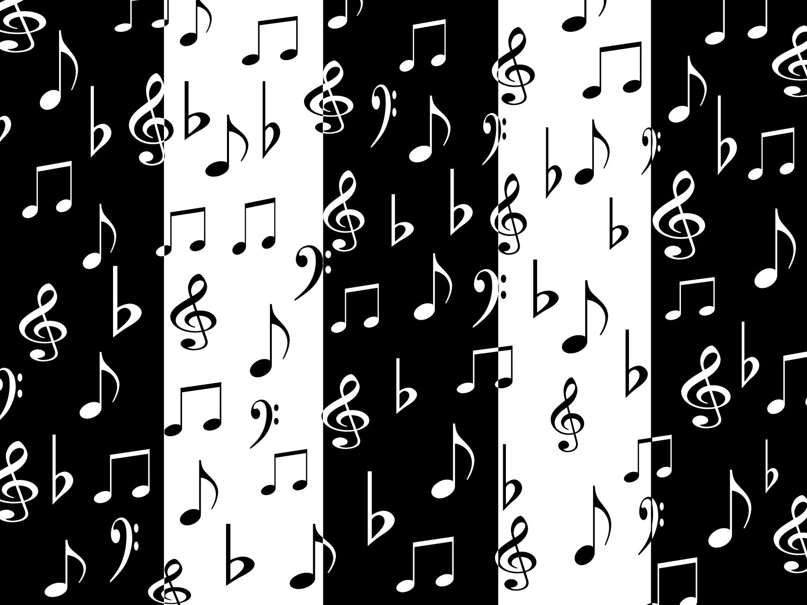 1600x1200 Best Black And White Music Notes on WallpaperBat.
