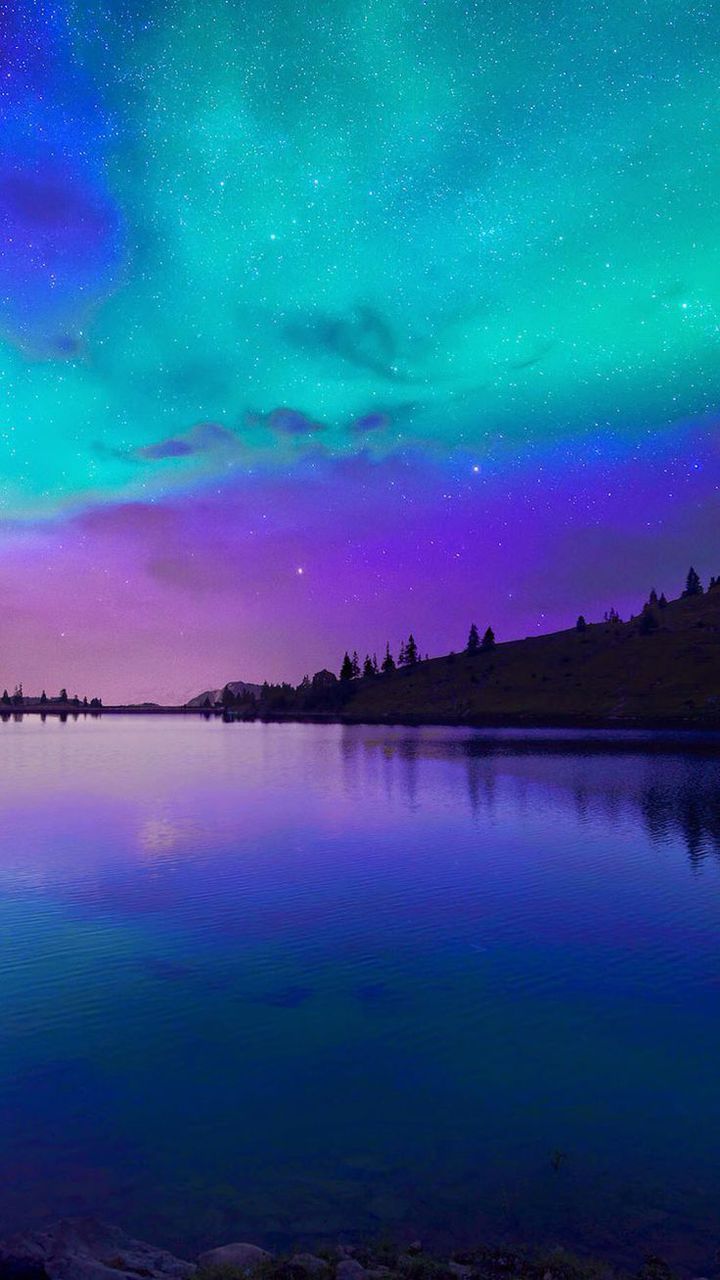 720x1280 4) Beautiful purple-blue night scenery. Calm your mood with these ... Wallpaper