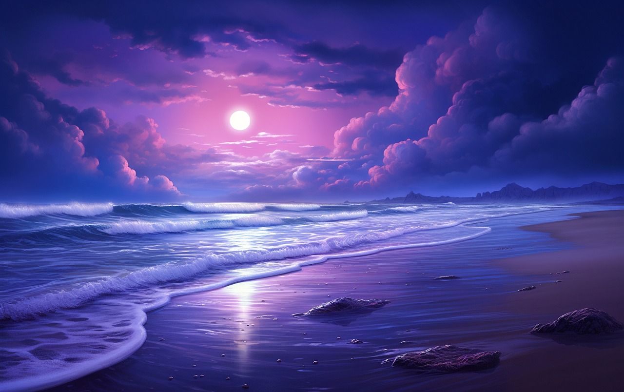 Beach Moon Wallpapers 4k Hd Beach Moon Backgrounds On Wallpaperbat 0886