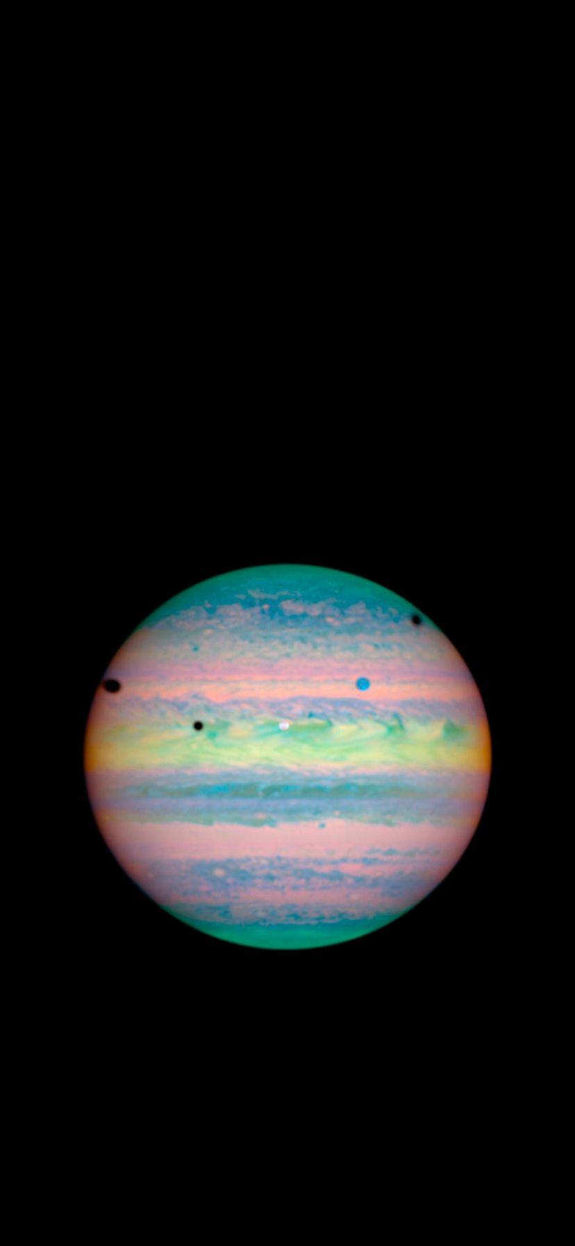 828x1792 Jupiter and its moons Wallpaper | Wallaland Wallpaper